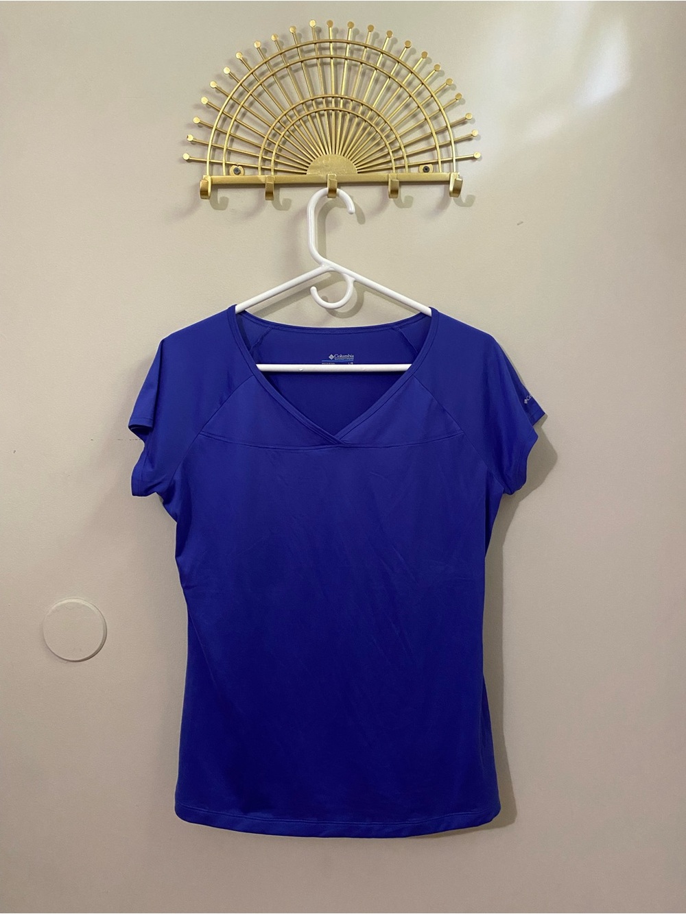 Columbia Women's Short Sleeve V-Neck Tee - Blue